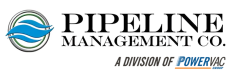 Pipeline Management Co. logo with blue wave emblem and tagline A Division of Powervac Group